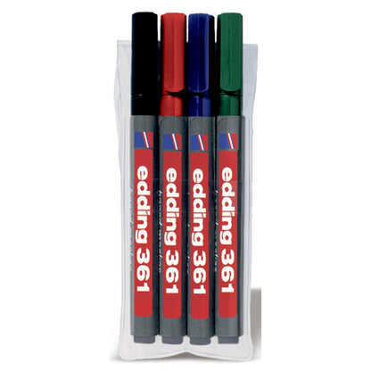 Edding Whiteboard marker 4 stk Edding 361 Whiteboardmarker sæt