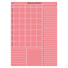 Leantools Planlægningstavle Pink Familie plan selvklæbende whiteboardfolie 65x90 cm