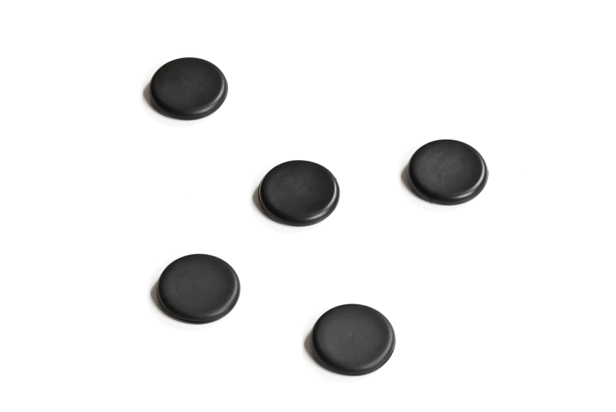 Leantools Magnet Glastavle magnet Sort 5 stk pakke